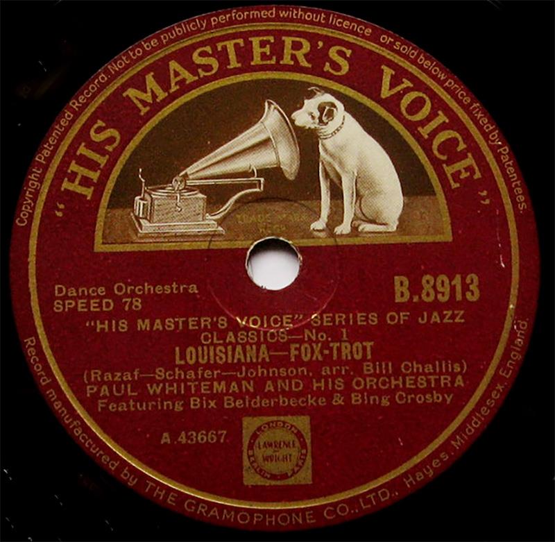 Louisiana (Paul Whiteman Orchestra) His Master's Voice B-8913