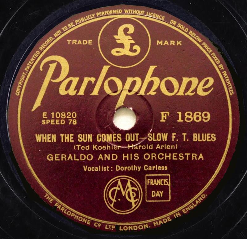 When The Sun Comes Out - Parlophone F1869