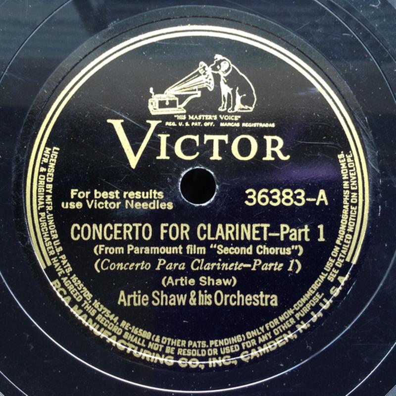 Concert for Clarinet - Artie Shaw - Victor 36383A