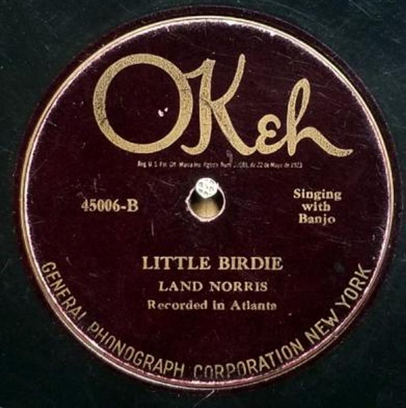 Little Birdie - OKeh 45006-B (Land Norris 1925)