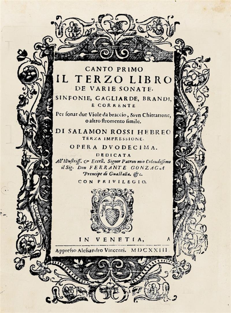 Il terzo libro de varie sonate, Op. XII frontis