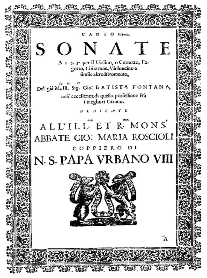 Sonate A 1, 2, 3, per il Violino (Fontana 1641)