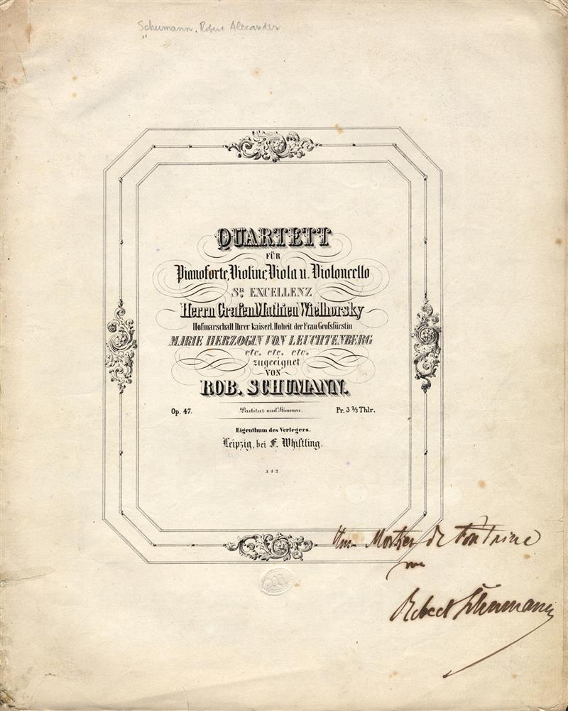 Quartett Pianoforte… (Robert Schumann (1845)