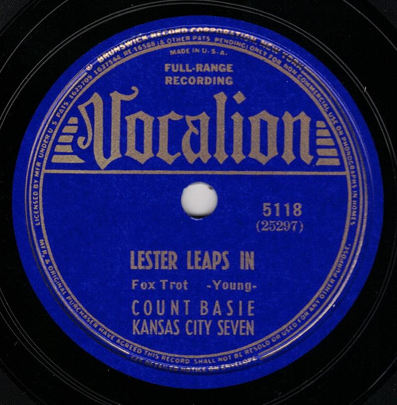 Lester Leaps In - Vocalion 5118
