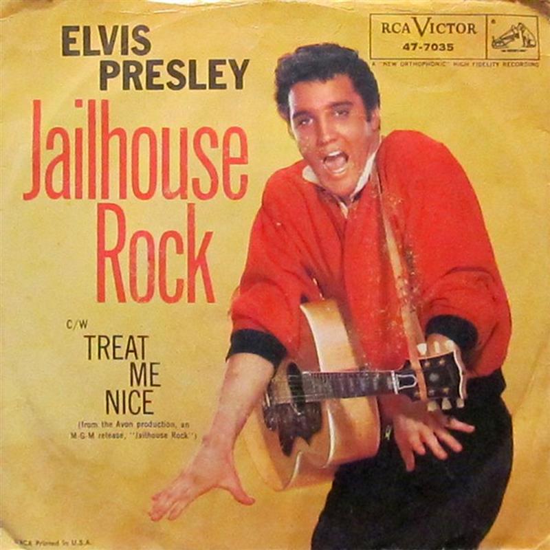 Jailhouse Rock - Elvis Presley [RCA VIctor 47-7035 cover]