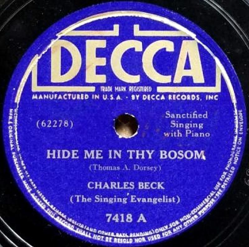 Hide Me In Thy Bosom - DECCA 7418 A
