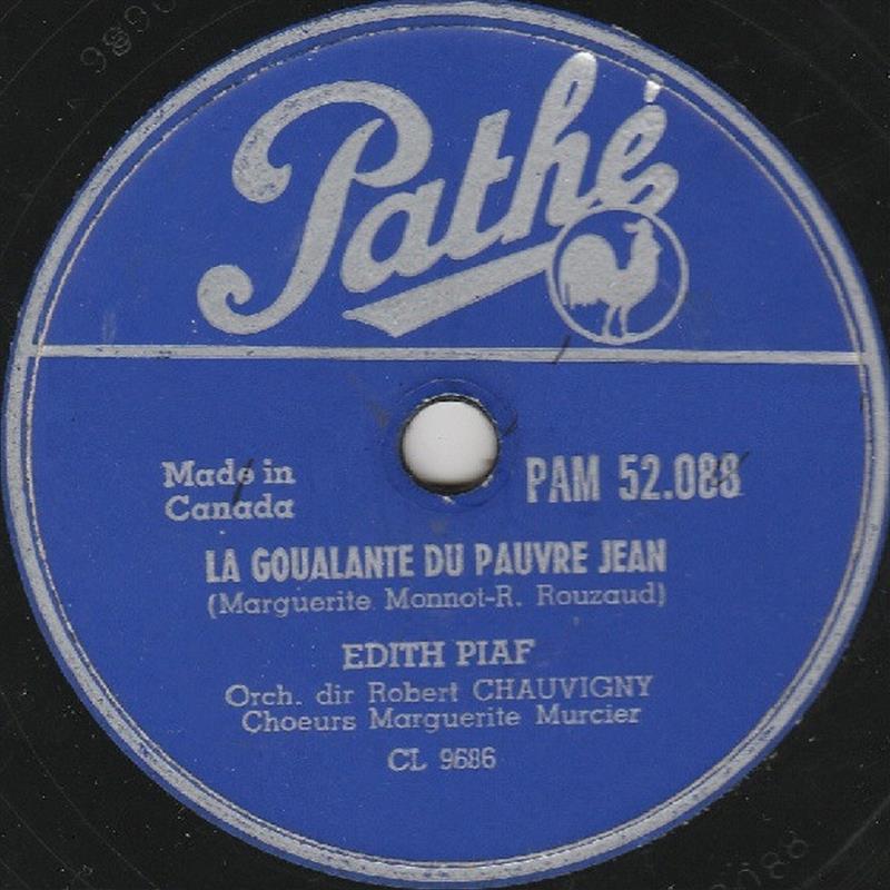 La Goualante Du Pauvre Jean - Edith Piaf [Pathe 52.088]