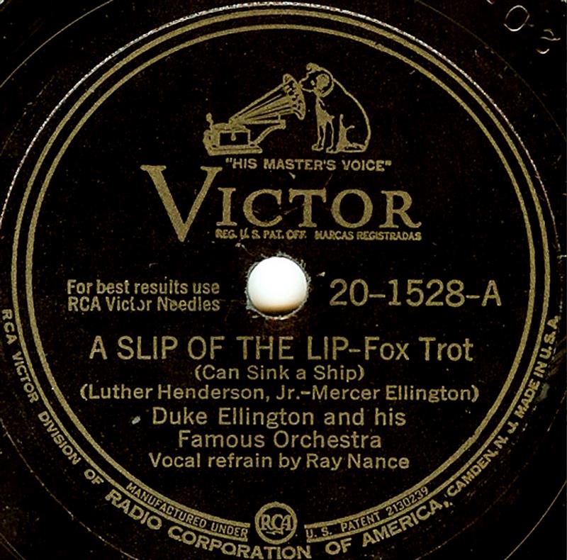 A Slip Of The Lip - Victor 20-1528-A