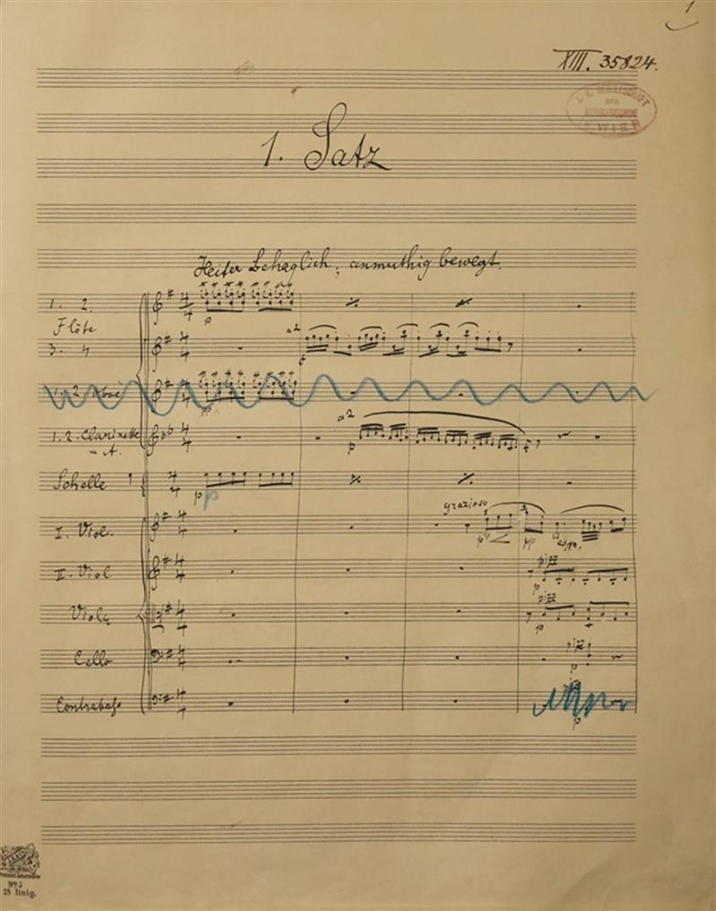 Mahler Symphonie No. 4 autograph