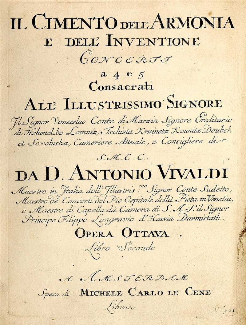 Vivaldi - Il Cimento dell'armonia e dell'Inventione [1725]