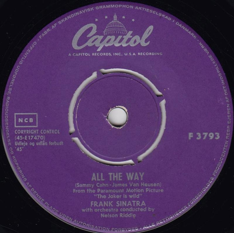 All The Way - Capitol  F-3793