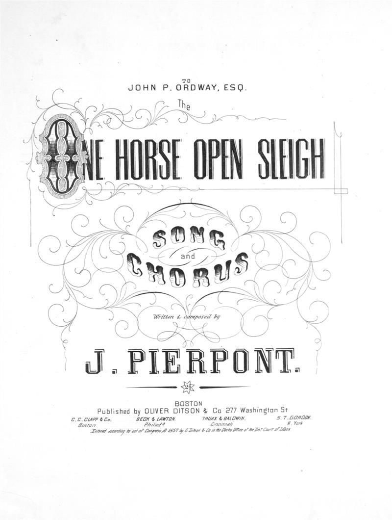 One Horse Open Sleigh 1857