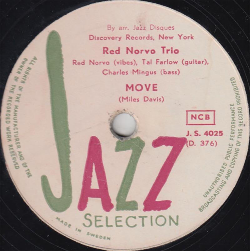 Move - Red Norvo Trio - Discovery Records JS 4025