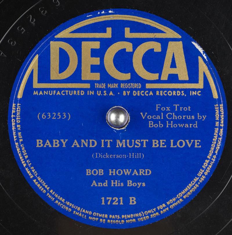 Baby And It Must Be Love - DECCA 1721 B