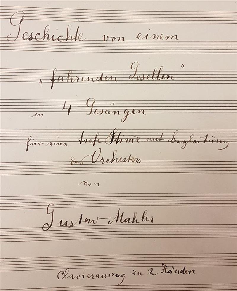 Lieder eines Fahrenden Gesellen - manuscript cover