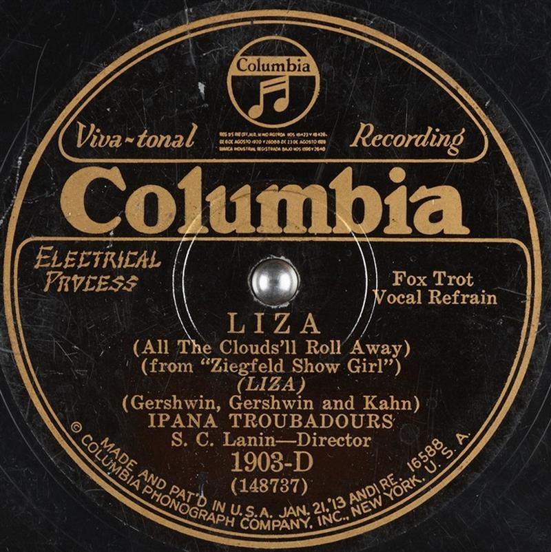Liza - Columbia 1903-D - Ipana Troubadours