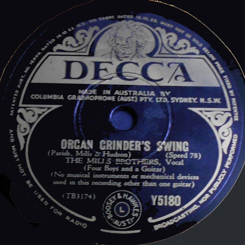 Organ Grinder's Swing - DECCA Y5180