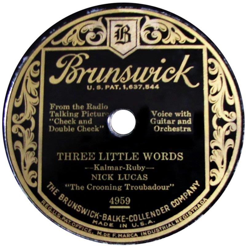 Three Little Words - Brunswick 4959