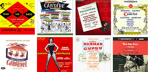 Sheet music from 1950s Broadway musicals.