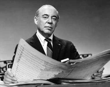 Richard Rodgers with newspaper.
